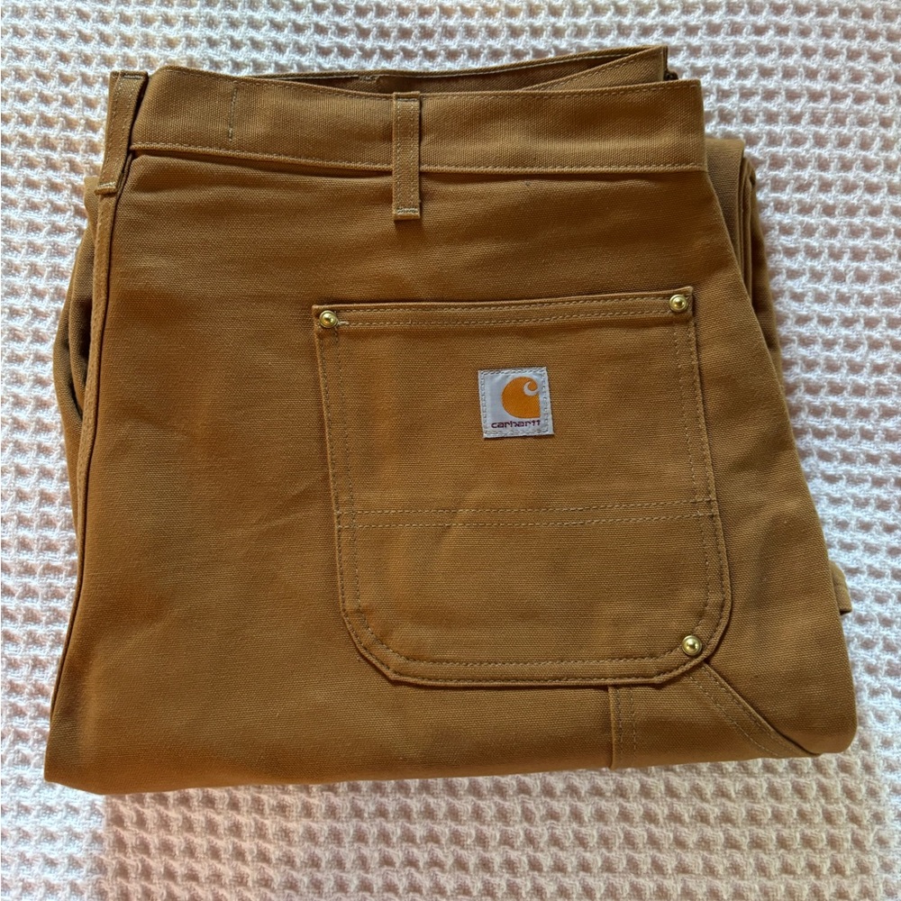 Carhartt Tan Loose Fit Pants, Size 42x34